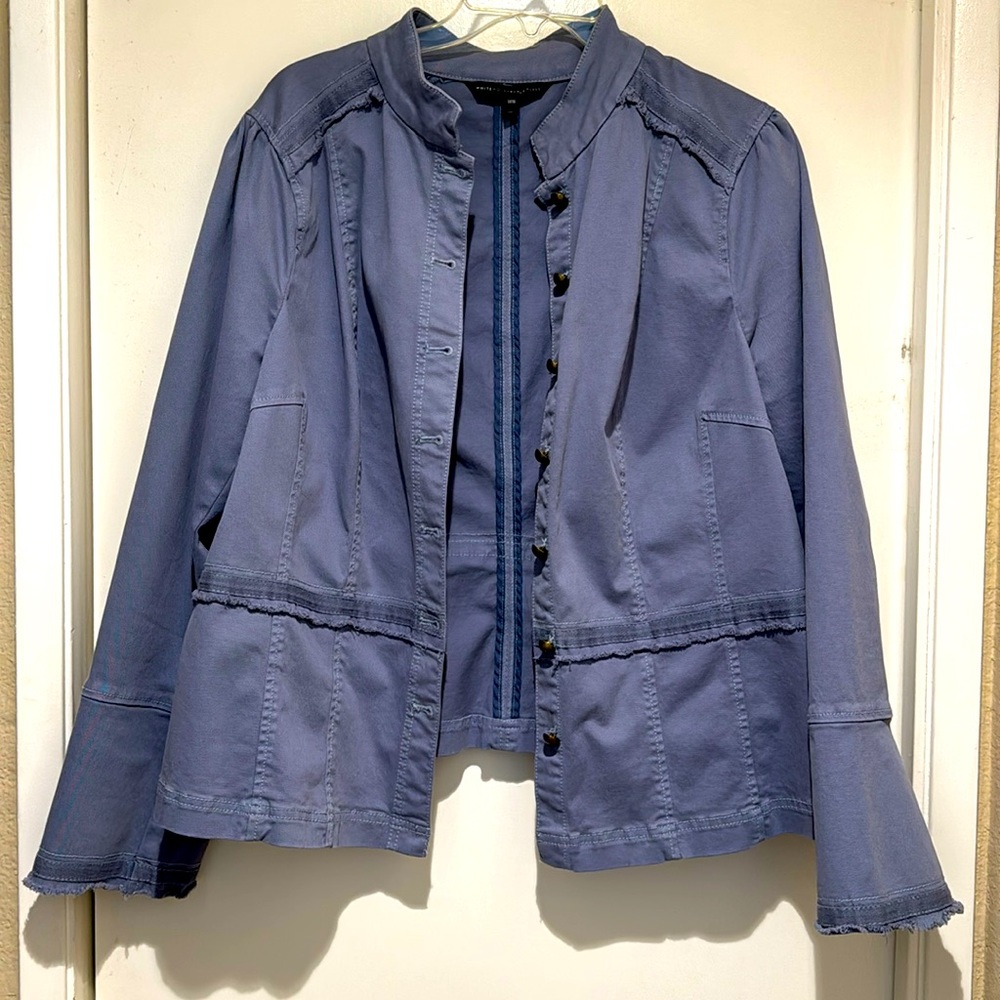 Grayish blue, White House, black market jacket
